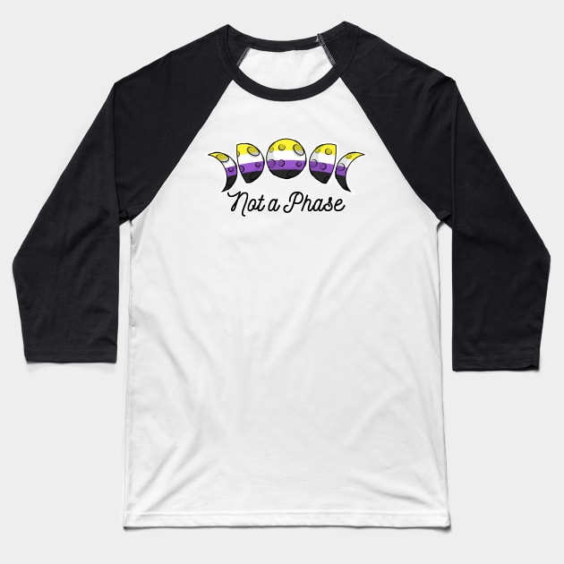 Not a Phase-Nonbinary Baseball T-Shirt by PaintbrushesAndPixels